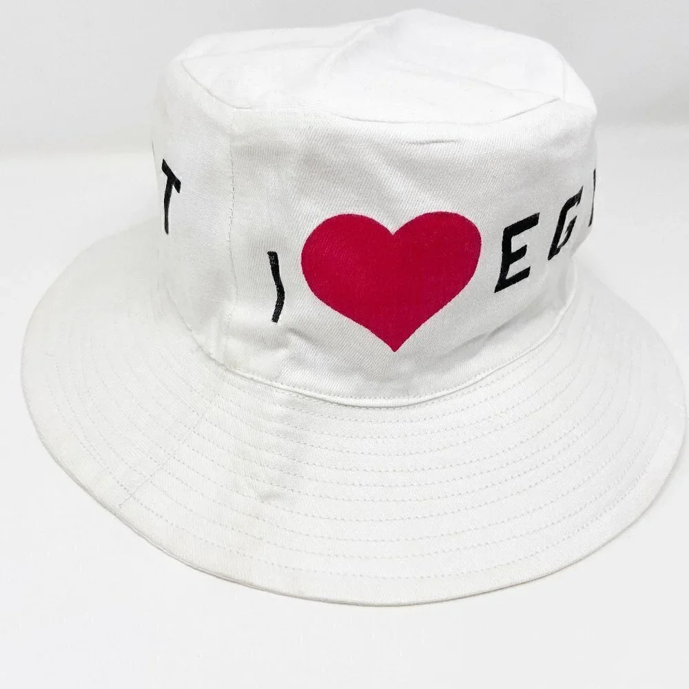 VINTAGE | I Heart Egypt White Bucket Hat - Picture 2 of 6